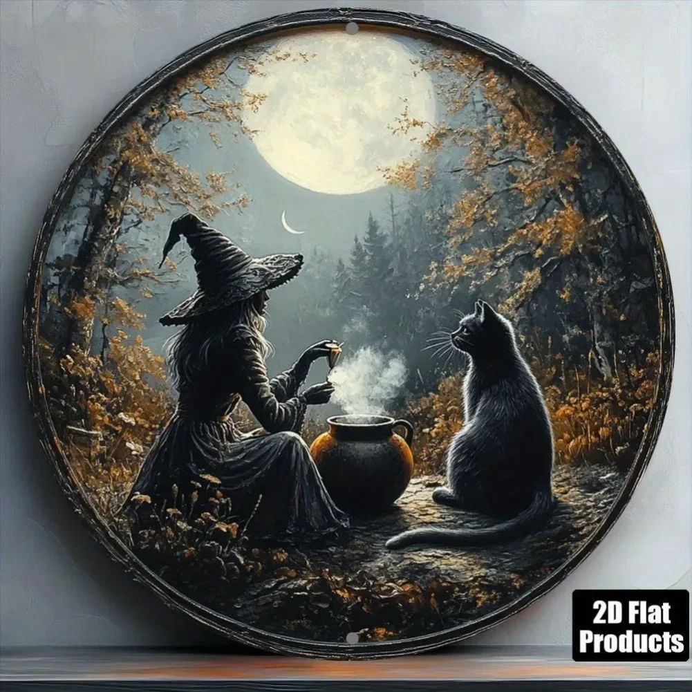 Home Decor Cat - 1 x Retro-Halloween-Wanddekoration – bezauberndes magisches