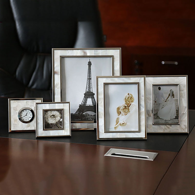 Bamboo Photo Frame - Europäischen Shell Dekorative Legierung Foto Rahmen