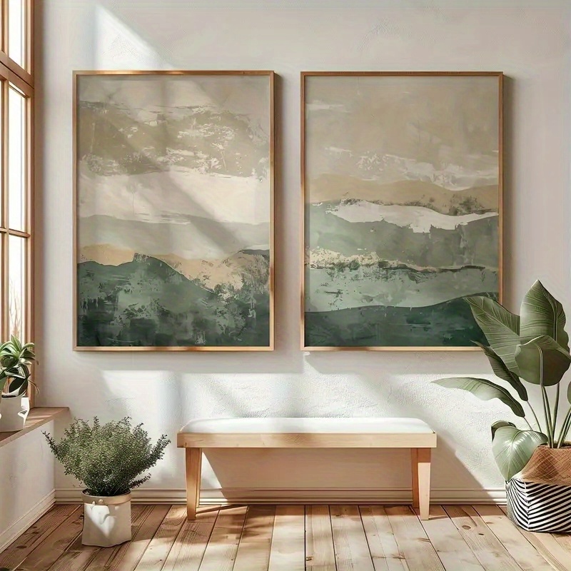 Home Decor Korea - 2-teiliges Set Wabi Sabi Abstrakte Geometrische