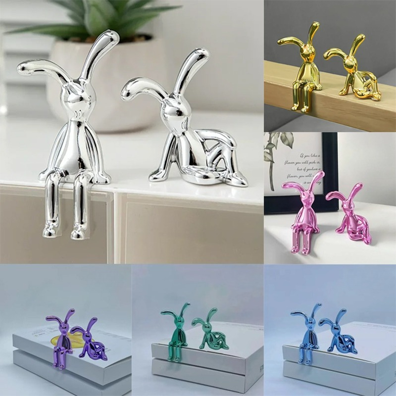 Home Decor Korea - 1/2PCS Gold Silber Lange Ohren Kaninchen