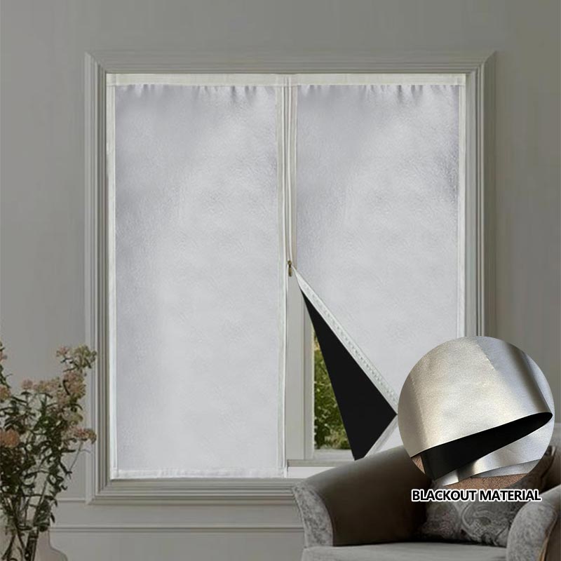 Blackout Curtains - Anpassbarer Reißverschluss-Sichtschutzvorhang, Lichtblockierend, Wasserdicht, Abnehmbar, Waschbar,