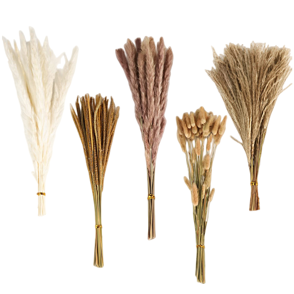 Dried Flower Bouquet - Herbstlicher Vintage-Mischblumenstrauß, Pampasgras, Hasenschwanzgras & konservierter