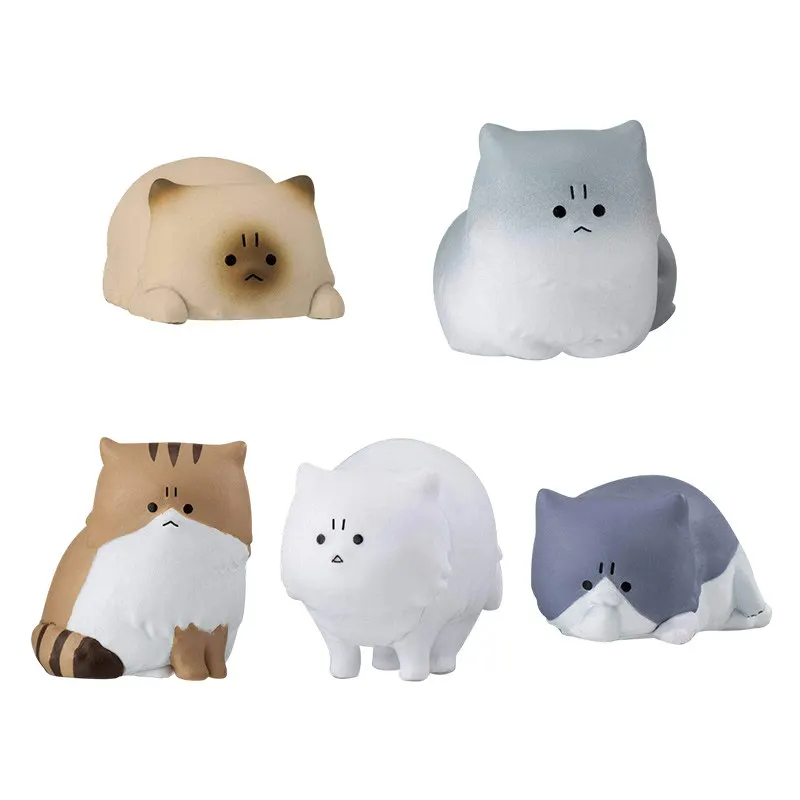 Home Decor Cat - Bandai Gashapon Angry Cat Figurine, niedliche