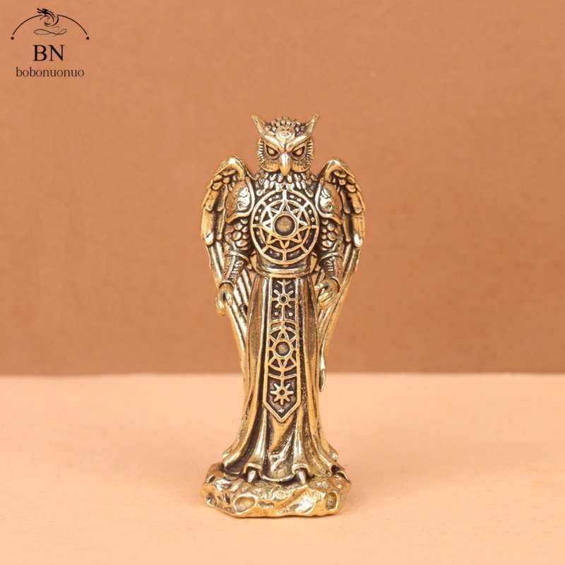 Home Decor Korea - Retro Messing Eule Ritter Prophet Statue