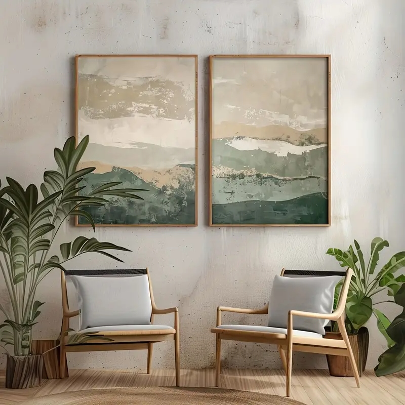 2-teiliges Set Wabi Sabi Abstr – Home Decor Korea Bewertung und Preis