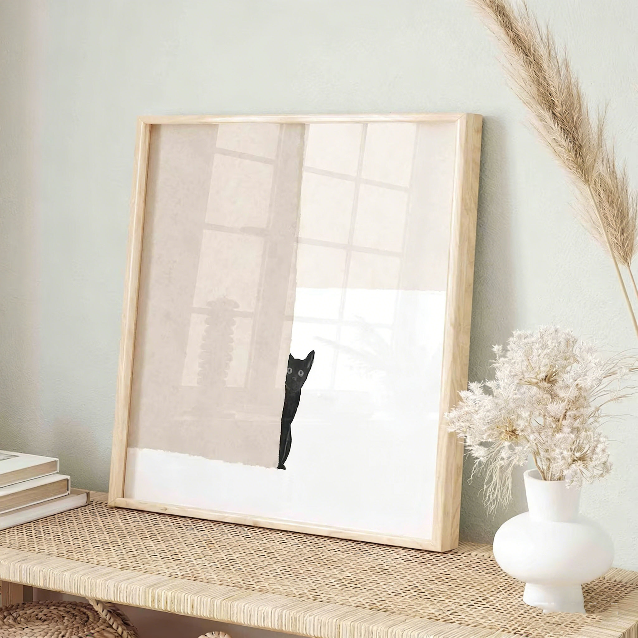 Abstraktes schwarzes Katzenpos – Home Decor Cat Bewertung und Preis