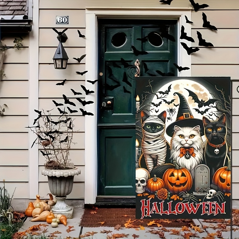 1 Stück, Halloween-Gartenflagg – Home Decor Cat Bewertung und Preis