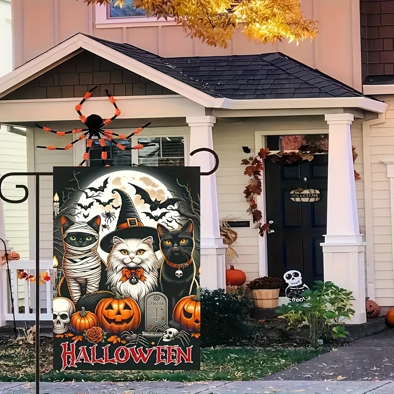 1 Stück, Halloween-Gartenflagg – Home Decor Cat Bewertung und Preis