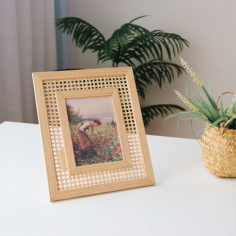 Nordische Massivholz Rattan ge – Bamboo Photo Frame Bewertung und Preis