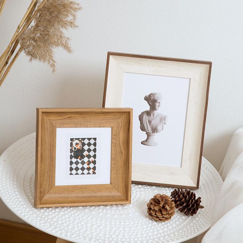 Minimalistischer quadratischer – Bamboo Photo Frame Bewertung und Preis