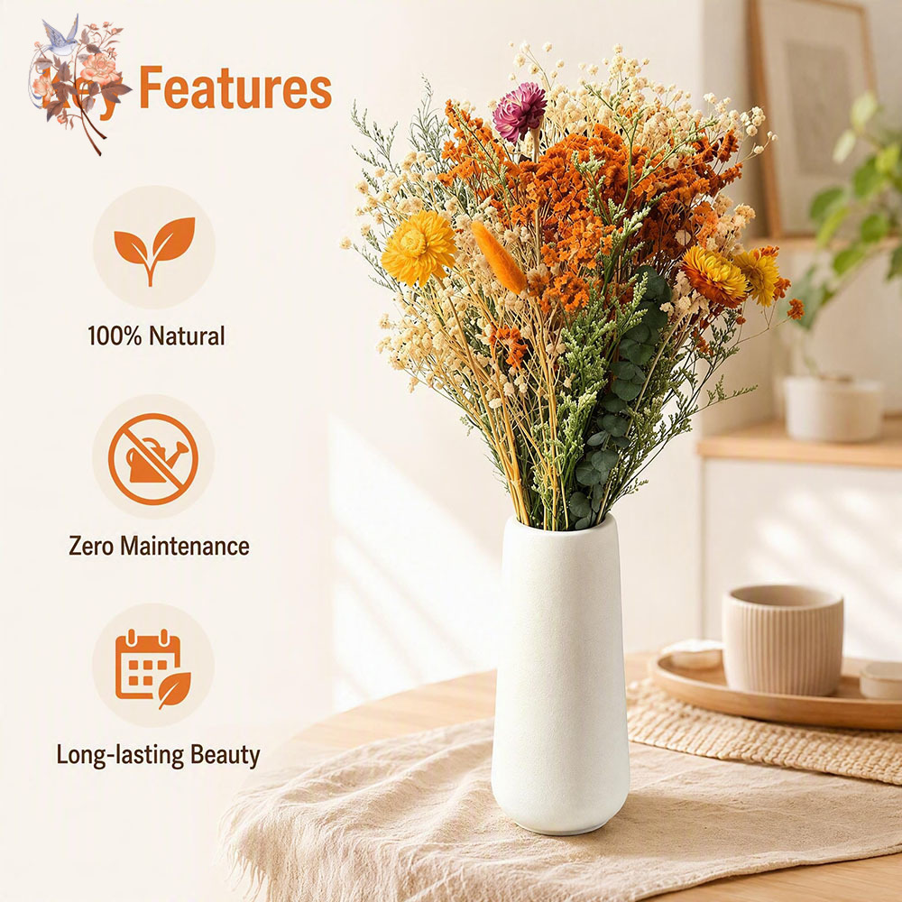Herbstlicher Trockenblumenstra – Dried Flower Bouquet Bewertung und Preis