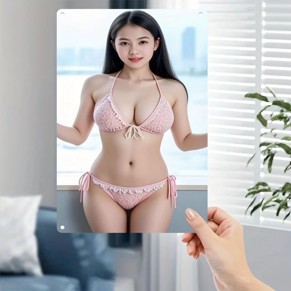2D rosa Spitzen-Bikini-Metall- – Home Decor Korea Bewertung und Preis
