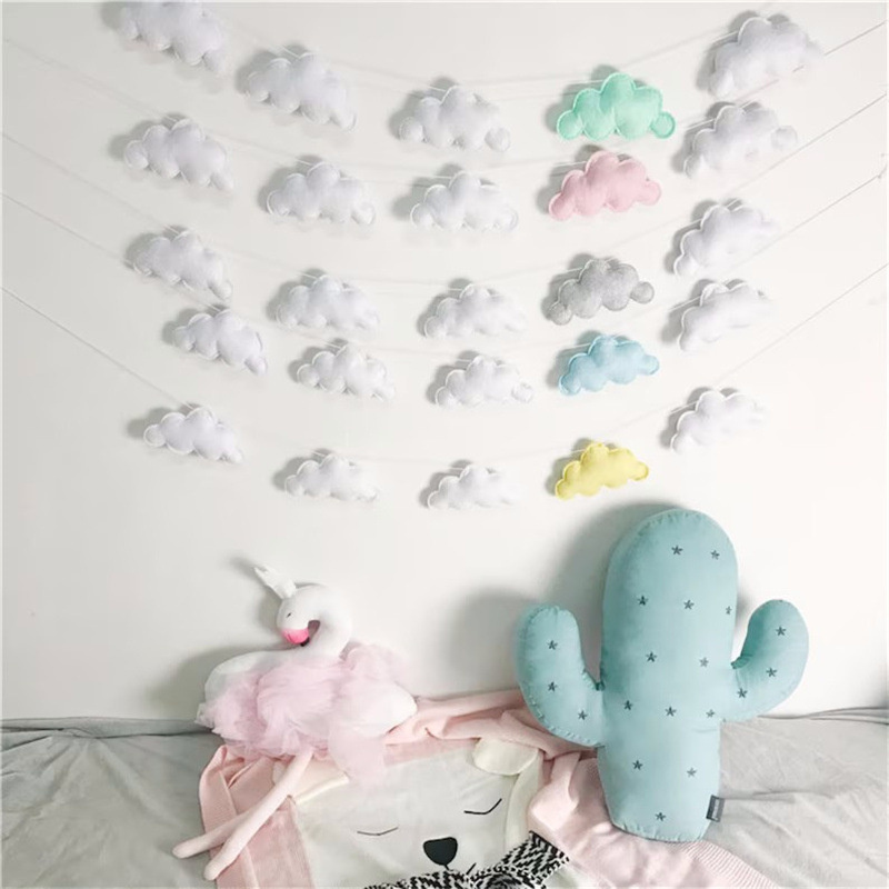 Nordic Filz Wolke Girlanden St – Home Decor Korea Bewertung und Preis